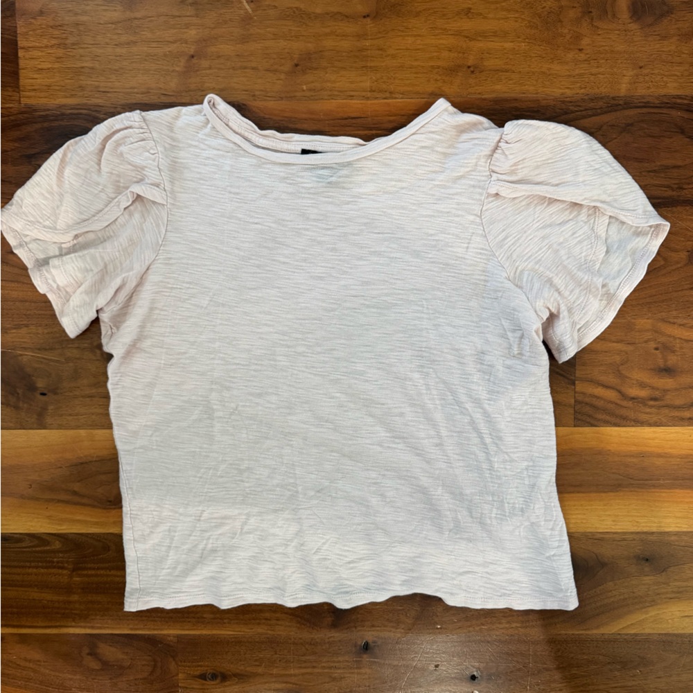 Express Light Pink Short Sleeve Top